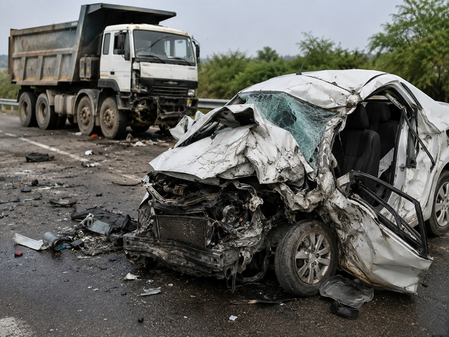 Four killed, two injured as car rams truck on Delhi-Mumbai Expressway in MP’s Mandsaur
