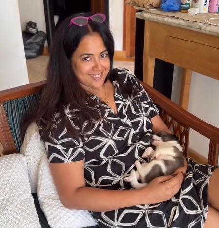 Sameera Reddy welcomes new furry family member, shares heartwarming adoption video