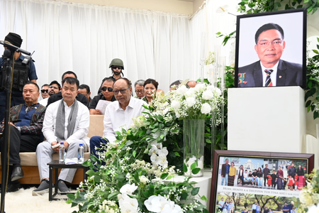 Manipur CM bats for dialogue to restore peace, pays last respects to slain BJP MLA​