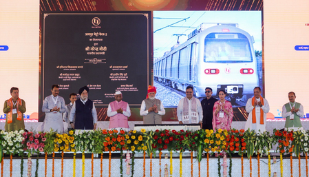 PM Modi lays foundation stone for Rs 13,037-crore Jaipur Metro Phase-2 project