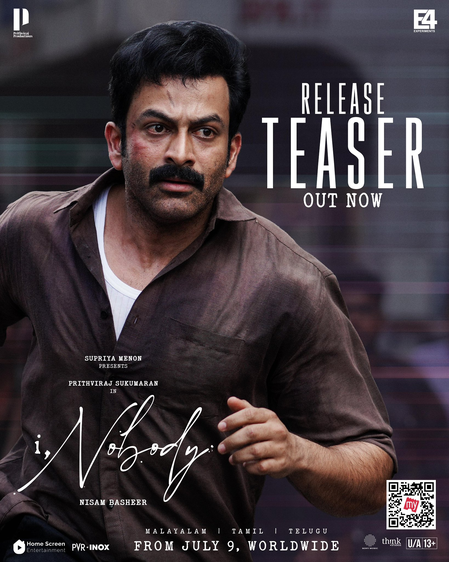 Prithviraj-starrer ‘I, Nobody’ release teaser promises a gripping, action-packed drama in store