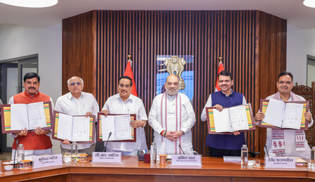 Narmada dues dispute resolved: Four states sign historic one-time settlement agreement (Lead)