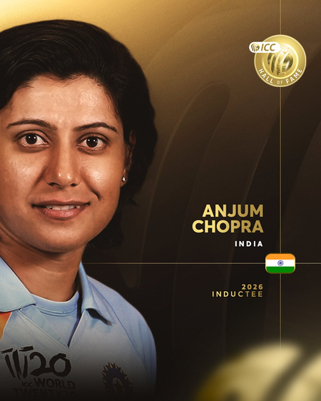 Former India captains Sourav Ganguly and Anjum Chopra inducted into ICC Hall of Fame