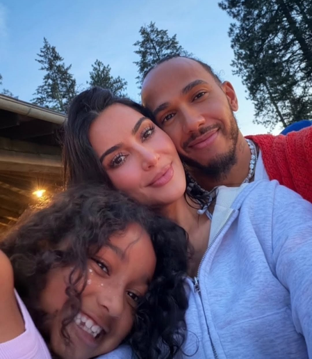 Kim Kardashian shares pictures of her ‘favourite people’ Lewis Hamilton