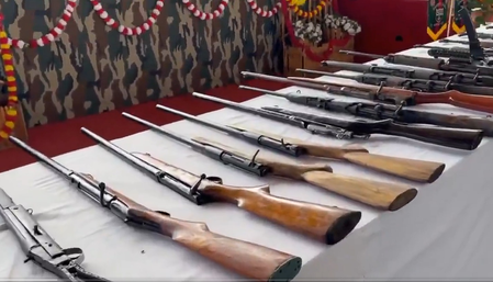 Manipur: 46 militants surrender with arms and ammunition