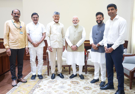 Chandrababu Naidu meets PM Modi, invites him for inauguration of Bhogapuram Airport