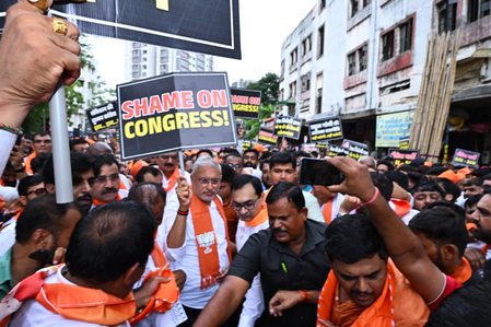 ‘Cong violating dignity of democracy’: BJP condemns protest outside PM’s residence