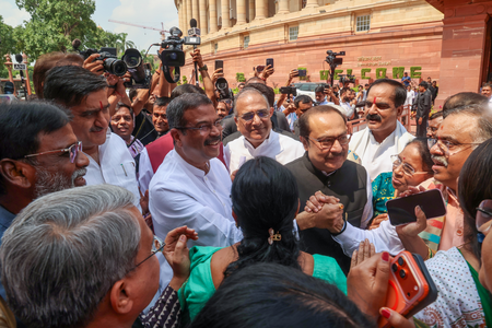 Pradhan’s ‘street fighter’ swipe at Jairam Ramesh steals Parliament spotlight