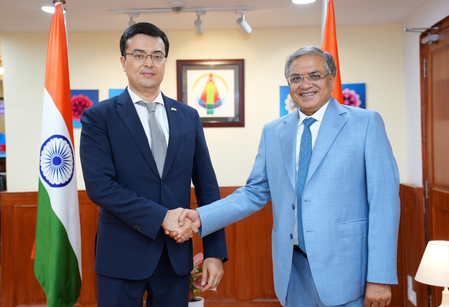 CEC Gyanesh Kumar discusses issue of poll staff training with Uzbek, Lankan envoys