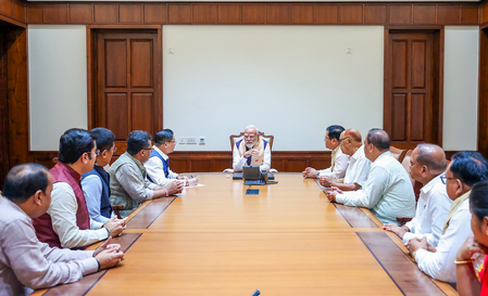 PM Modi meets Assam MPs, discusses flood situation