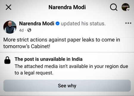 Meta restores PM Modi’s Facebook video, says removal was an error