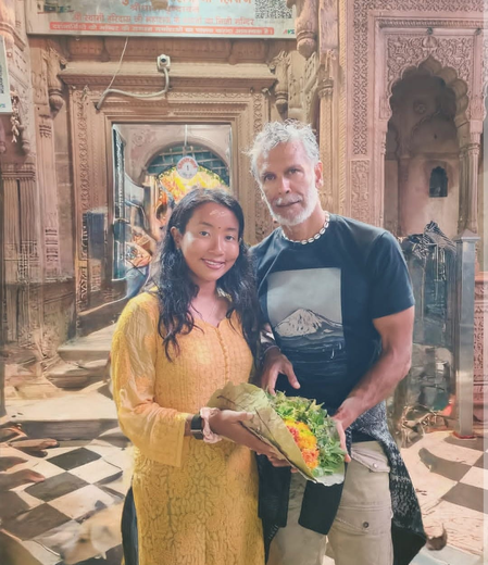 Ankita Konwar shares serene temple moments with Milind Soman, honours ancient culture and traditions on Guru Purnima