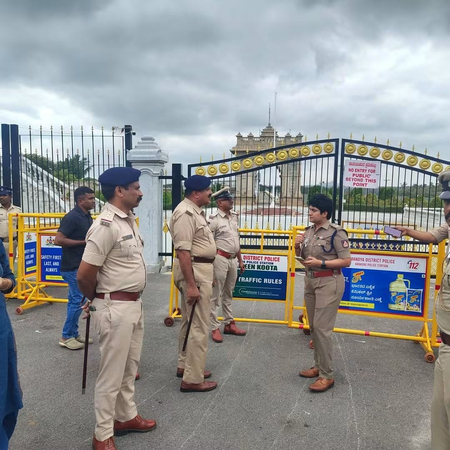 Cauvery row: K’taka BJP, farmers stage protest; major police deployment at KRS dam site