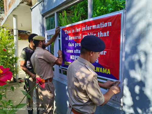 Police in Srinagar attach properties worth Rs 5.60 crore under ‘Nasha Mukt J&K Abhiyaan’