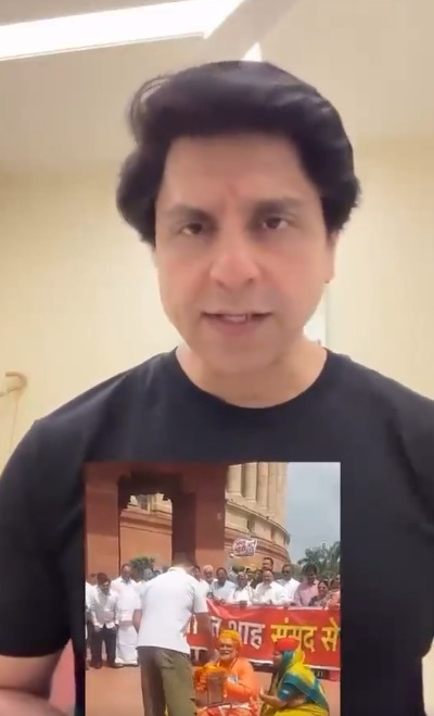 Rahul Gandhi is Hindu hater: Shehzad Poonawalla criticises LoP over ‘saffron attire’ protest over donation row at Parliament