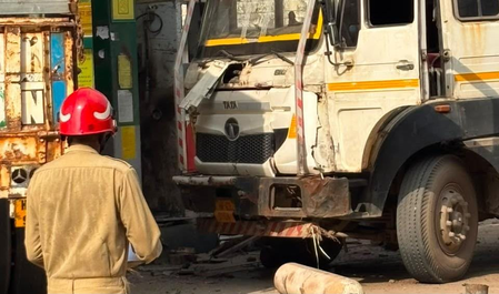 Two killed as truck CNG cylinder explodes at fuel station in Delhi