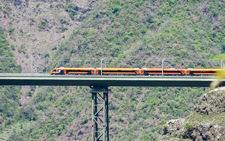 In a first, Vande Bharat train operates at 100 kmph on world’s highest railway bridge