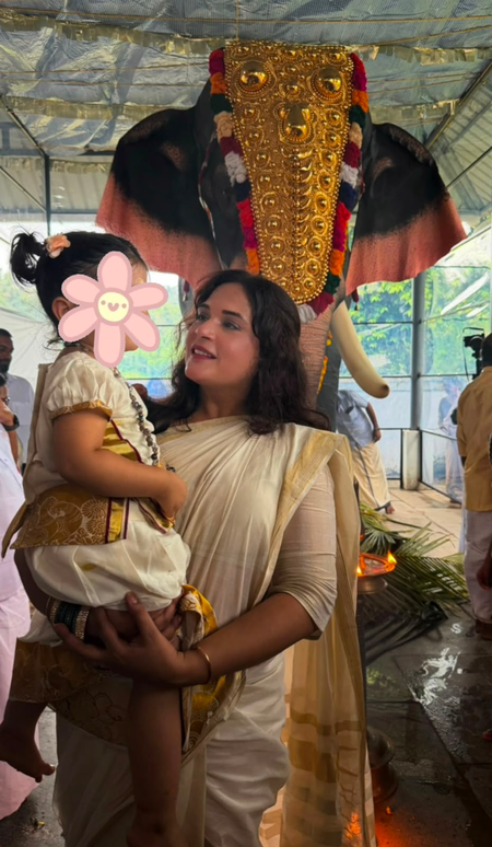 Richa Chadha: Got a special Onam dress made for Zuneyra to be dressed for the occasion