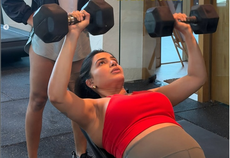 Samantha Ruth Prabhu shares a glimpse of her pregnancy workout: ‘Training looks a different these days’
