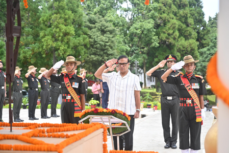 CM Sarma pays tribute to Assam Regiment heroes in Shillong