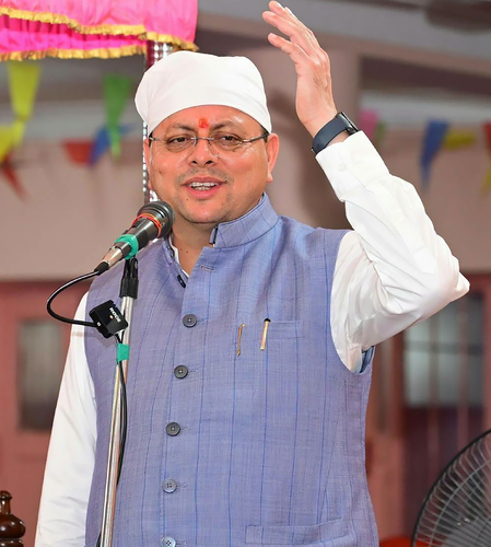CM Dhami hits out at Rahul Gandhi for not reacting on ‘controversial remarks’ of Muslim clerics