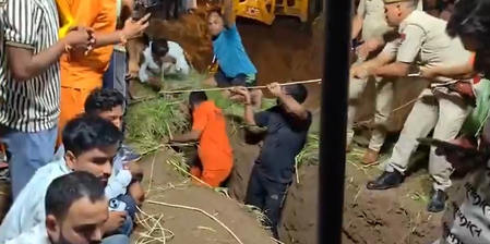 Five-hour rescue ends in triumph; boy pulled safely from 400-foot borewell in Alwar