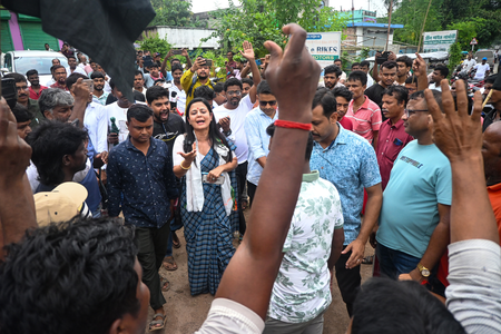 Bengal: Trinamool leader Mahua Moitra faces protests in Nadia’s Chapra