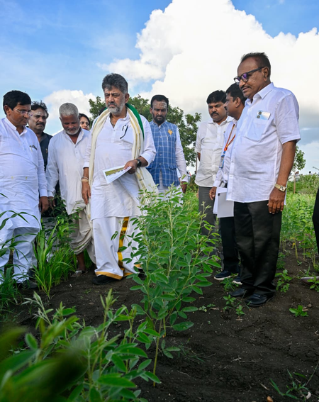 ‘Crops have failed’: Karnataka CM Shivakumar conducts drought survey in Bagalkot