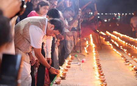 Assam lights ‘Ashirwad Ka Diya’ for PM Modi’s birthday