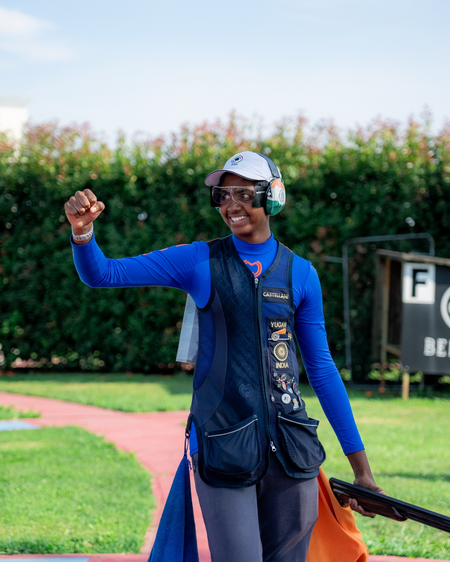 Yugan Sakthivel Muthukumaar wins Trap Men Junior gold in Porpetto