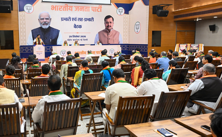 Nitin Nabin asks state in-charges to focus on ground-level work, avoid excessive Delhi visits
