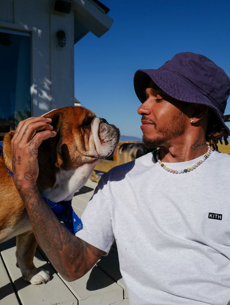 Kim Kardashian’s beau Lewis Hamilton remembers beloved dog on first death anniversary