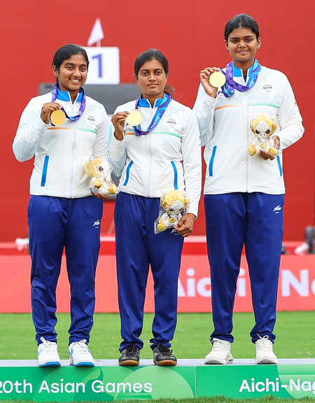 Asian Games: Prez Murmu leads wishes for Indian women’s compound archery team after record gold