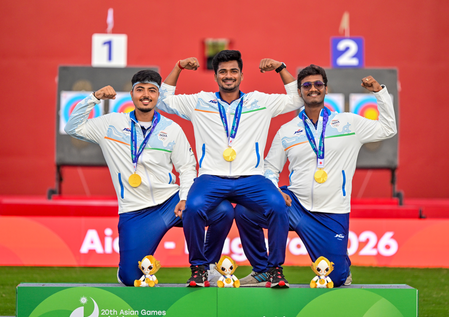 Asian Games: PM Modi congratulates men’s compound archers after thrilling gold