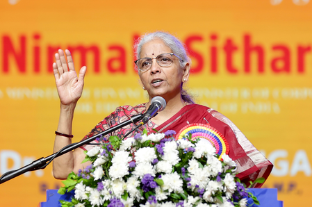 Congress-NDA row over video clip of interruption to FM Sitharaman’s speech in Andhra Pradesh