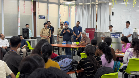 Delhi L-G TS Sandhu discusses women safety issues with AIIMS students