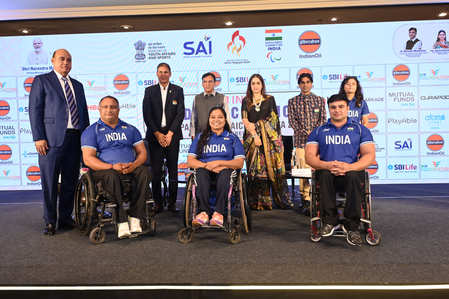 Asian Para Games: PCI hosts grand send-off ceremony, Sports Minister Mandaviya unveils Team India jersey