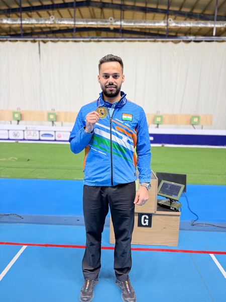 ISSF World Cup: Udhayveer Singh clinches gold in men’s 10m air pistol