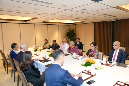 FM Sitharaman holds talks with top bankers on cross-border financial flows