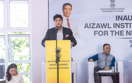 Scindia unveils Rs 350 crore projects in Mizoram, inaugurates arts and music institute