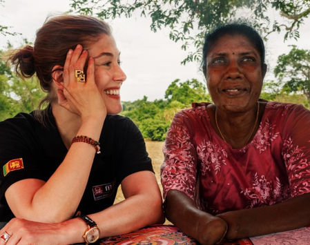 Rosamund Pike highlights landmine survivor’s story of resilience