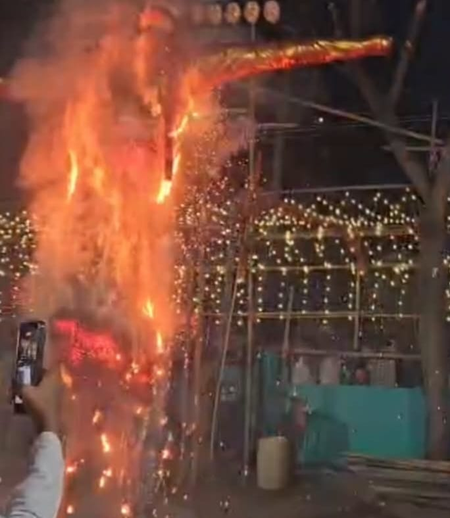 Cockroach effigy burnt alongside Ravana in Assam