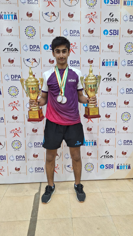 Vivaan Dave clinches double gold at Gujarat State Table Tennis Championships