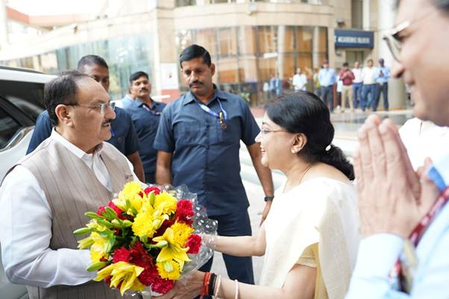 JP Nadda reviews services at RML Hospital in Delhi