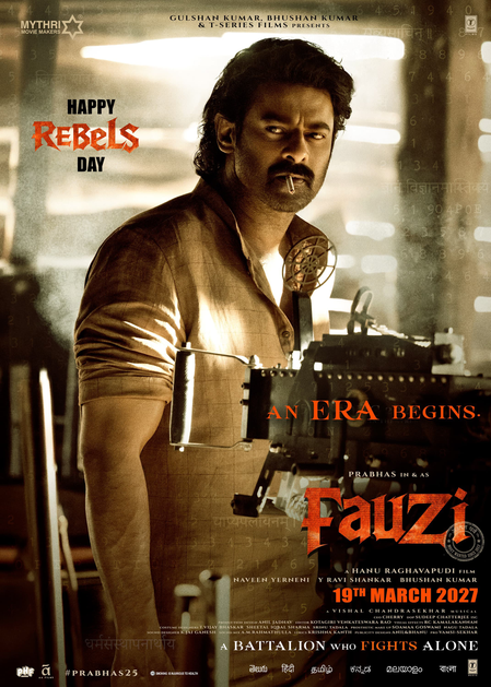 Prabhas plays a brilliant spy dreaded by the British in Fauzi; film to hit screens on March 19 next year