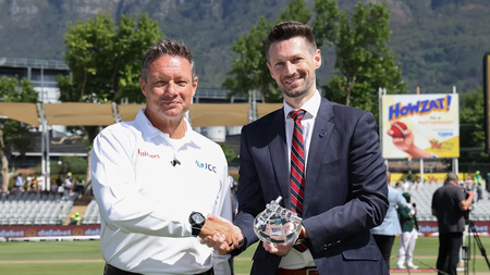 ICC congratulates Kettleborough on completing a century of Tests