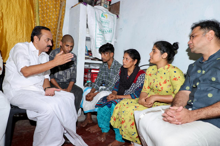 CM Satheesan visits family of man killed in car crash, assures support in legal battle
