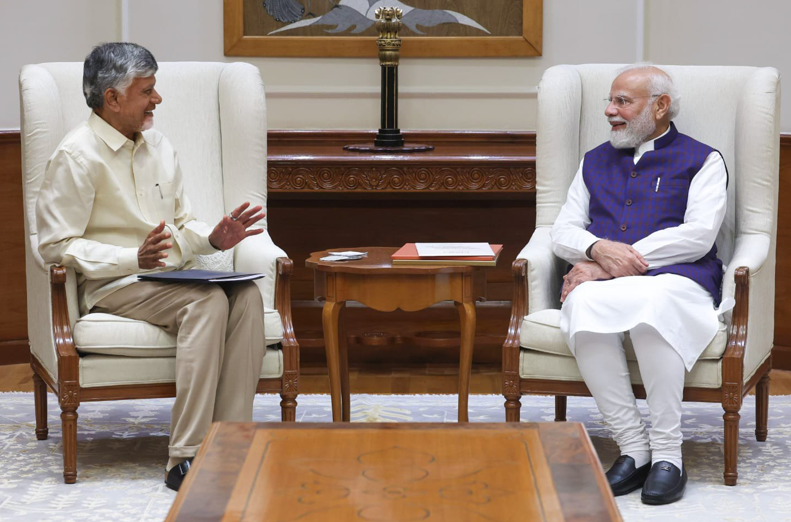 Chandrababu Naidu meets PM Modi, seeks support for Godavari Pushkaralu 2027