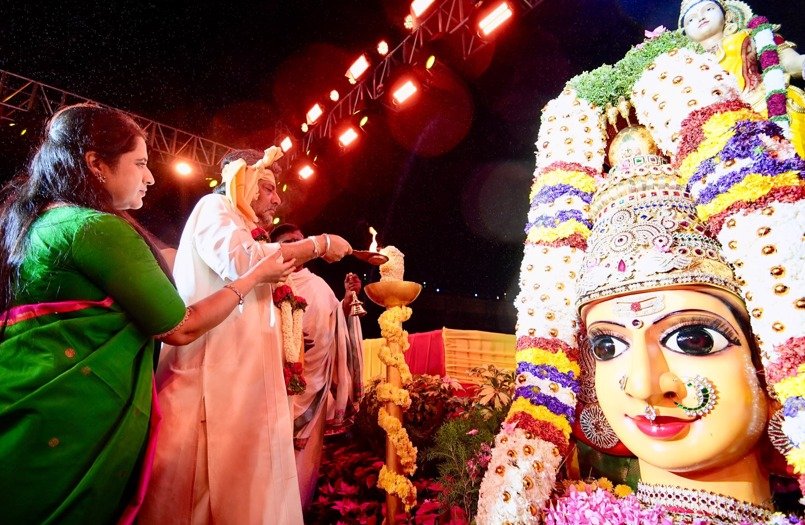 ‘Kaveri Arati’ Begins at KRS Brindavan Gardens; Prayers Offered for Farmers’ Welfare